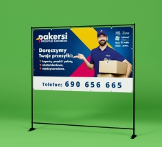 Wykonanie baneru dla firmy kurierskiej